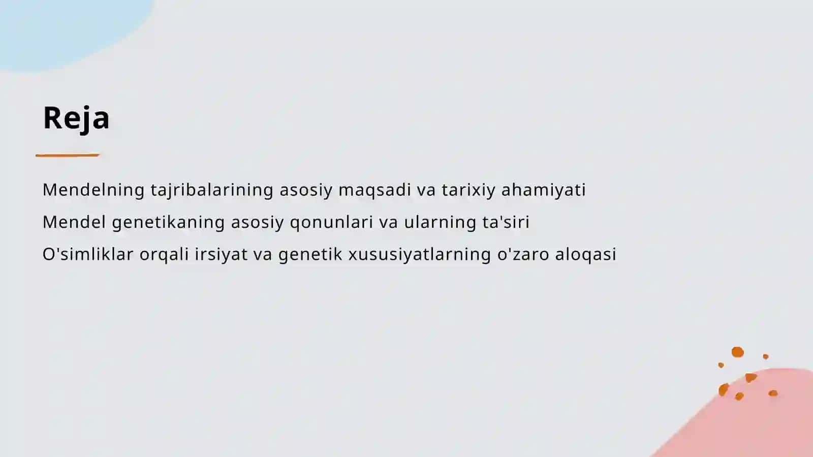 Mendel tajribalarining asl mohiyati 2