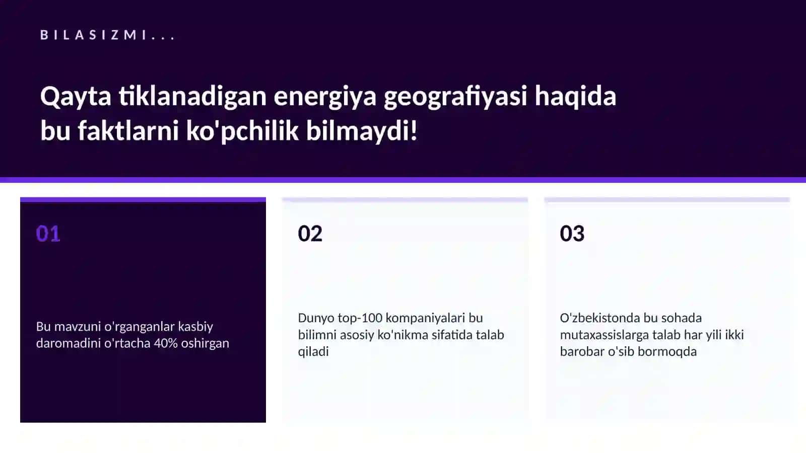 Qayta tiklanadigan energiya geografiyasi 2