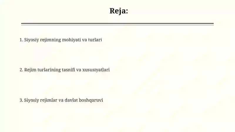 Siyosiy rejimning ta'rifi va turlari 2