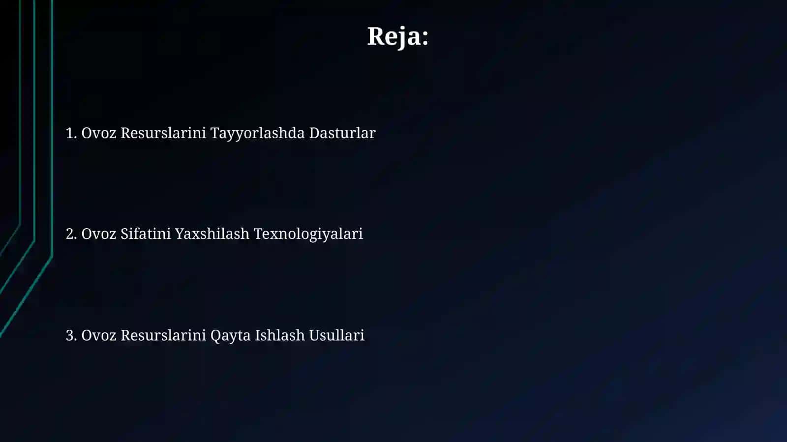 Audio resurslar tayyorlash vositalarivausullari 2