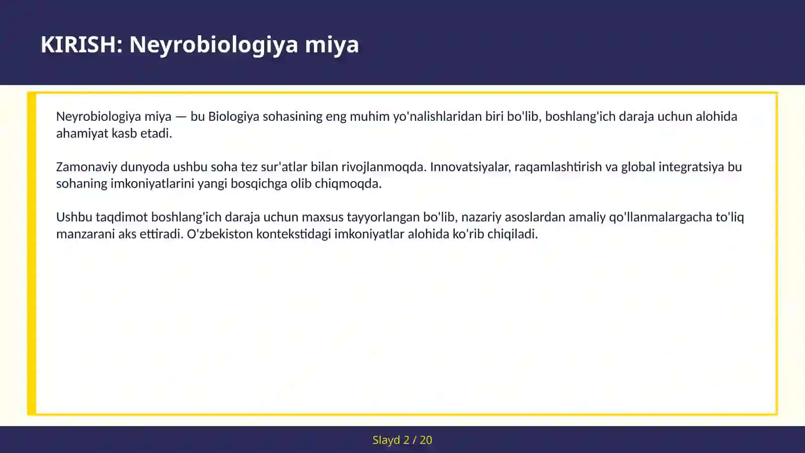 NEYROBIOLOGIYA MIYA 2