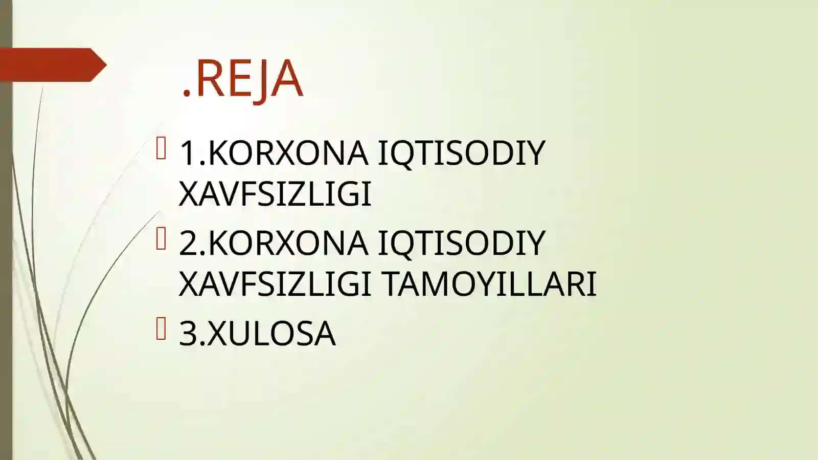 Korxonaning Iqtisodiy Xavfsizligi 2