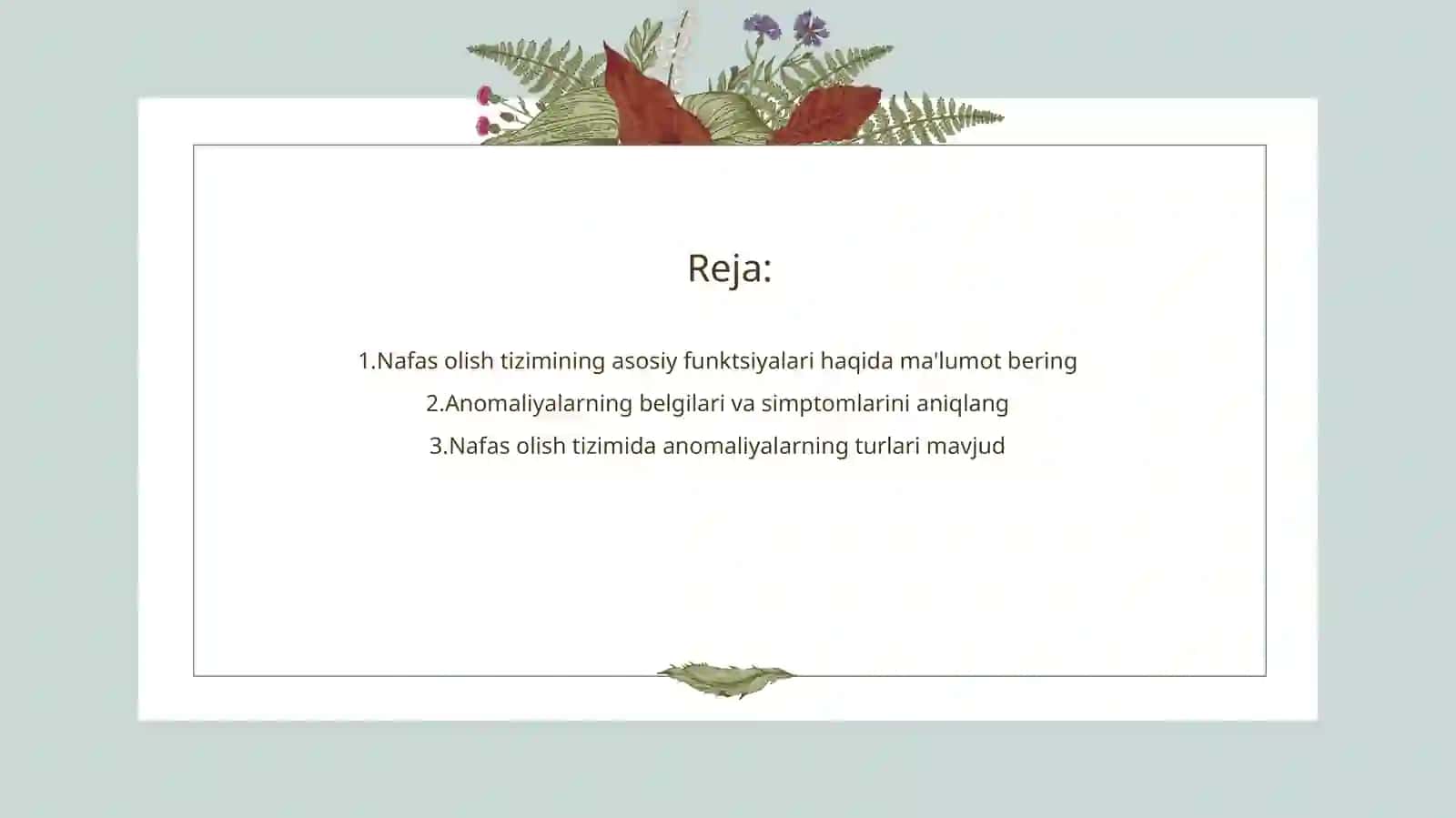 Nafas olish sistemasi anomaliyalari 2