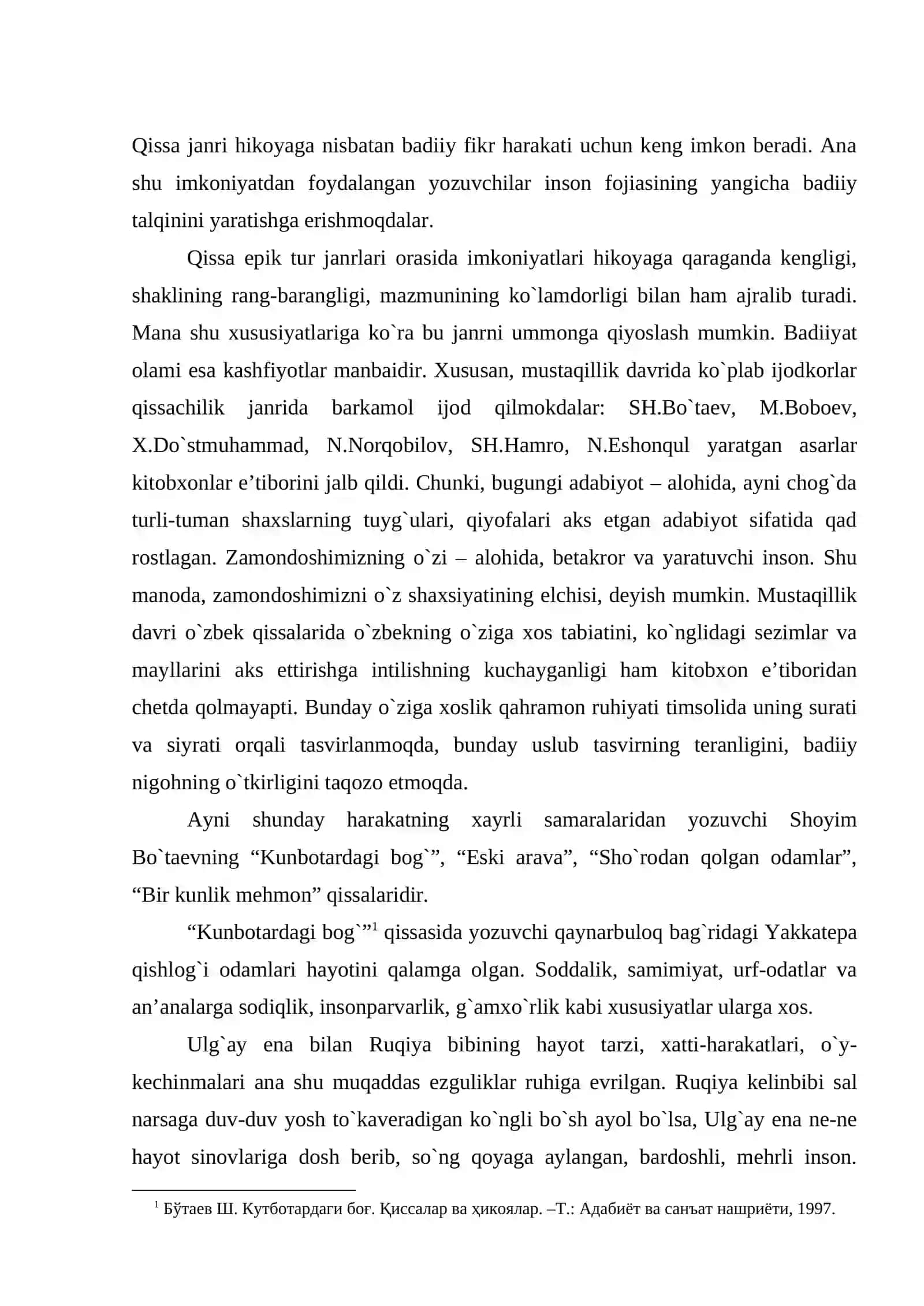 O`zbek qissalariga xos qahramon yaratish tamoyillari 2