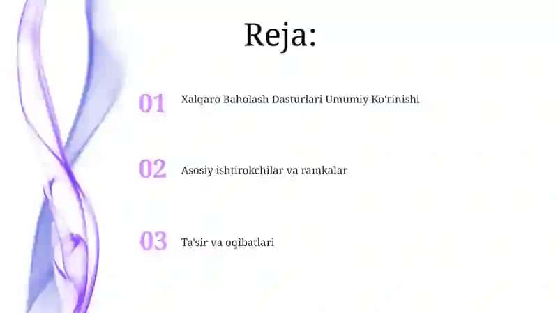 Xalqaro baholash dasturlari 2
