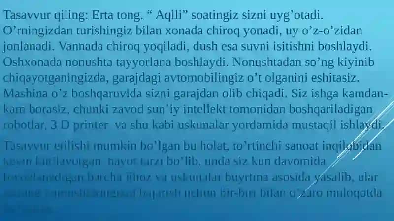 SANOAT 4.0 VA RAQAMLI IQTISODIYOT 2