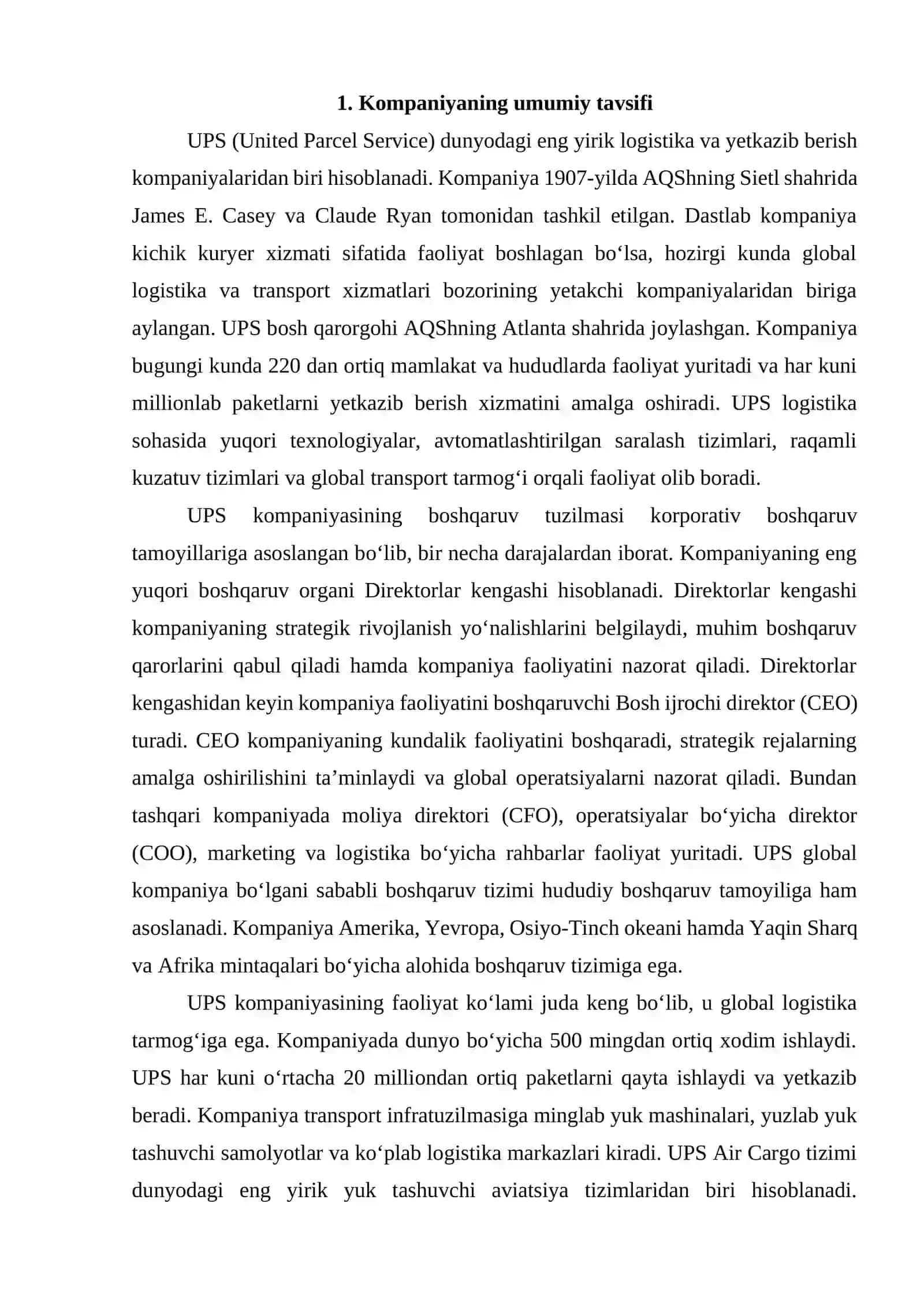 KOMPANIYANING STRATEGIK VA TASHKILIY TAHLILI 2