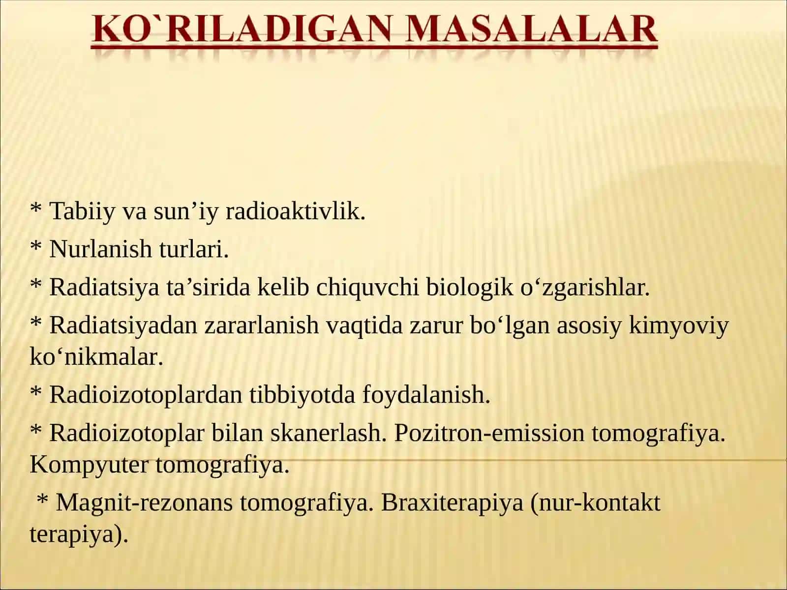 Radiatsiya va radioizotoplar 2