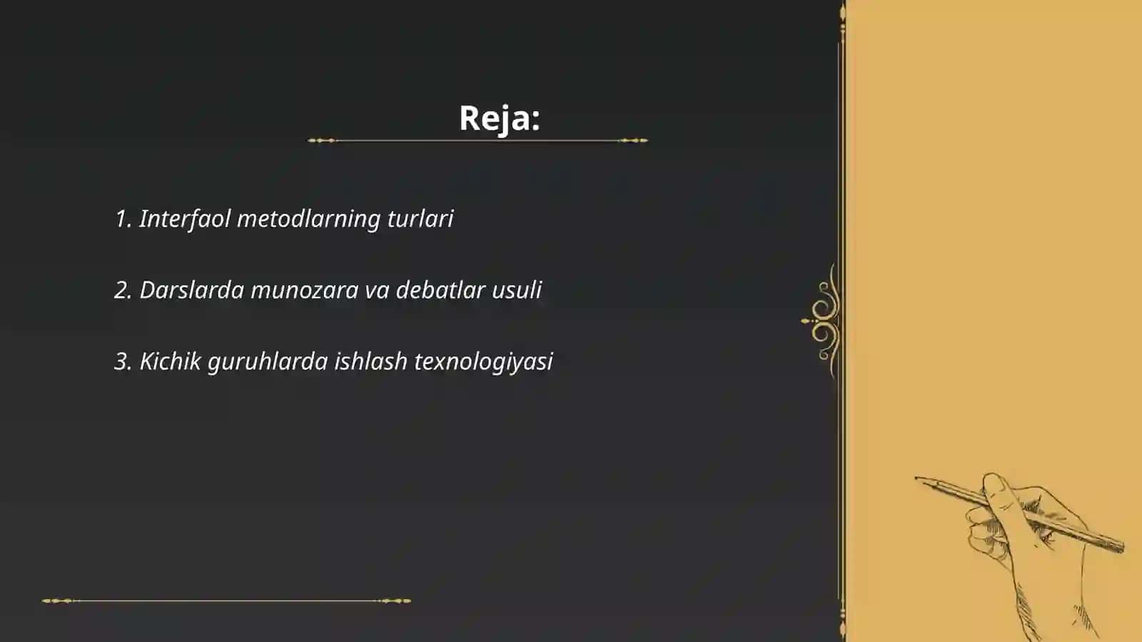 Taʼlimda interfaol metodlarni qoʻllash texnologiyalari 2