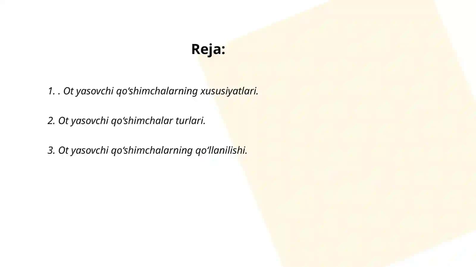 Ot yasovchi qo‘shimchalar 2