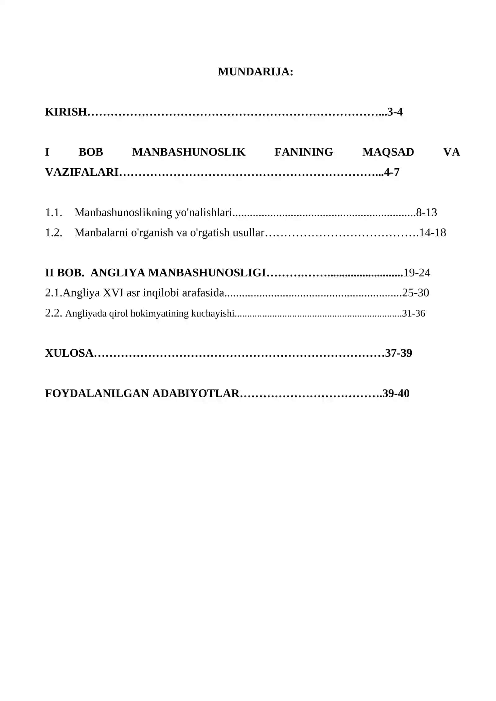 XVI ASR ANGLIYA TARIXI MANBASHUNOSLIGI 2
