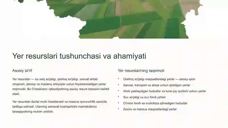 Yer resurslarini boshqarishning huquqiy asoslari 2