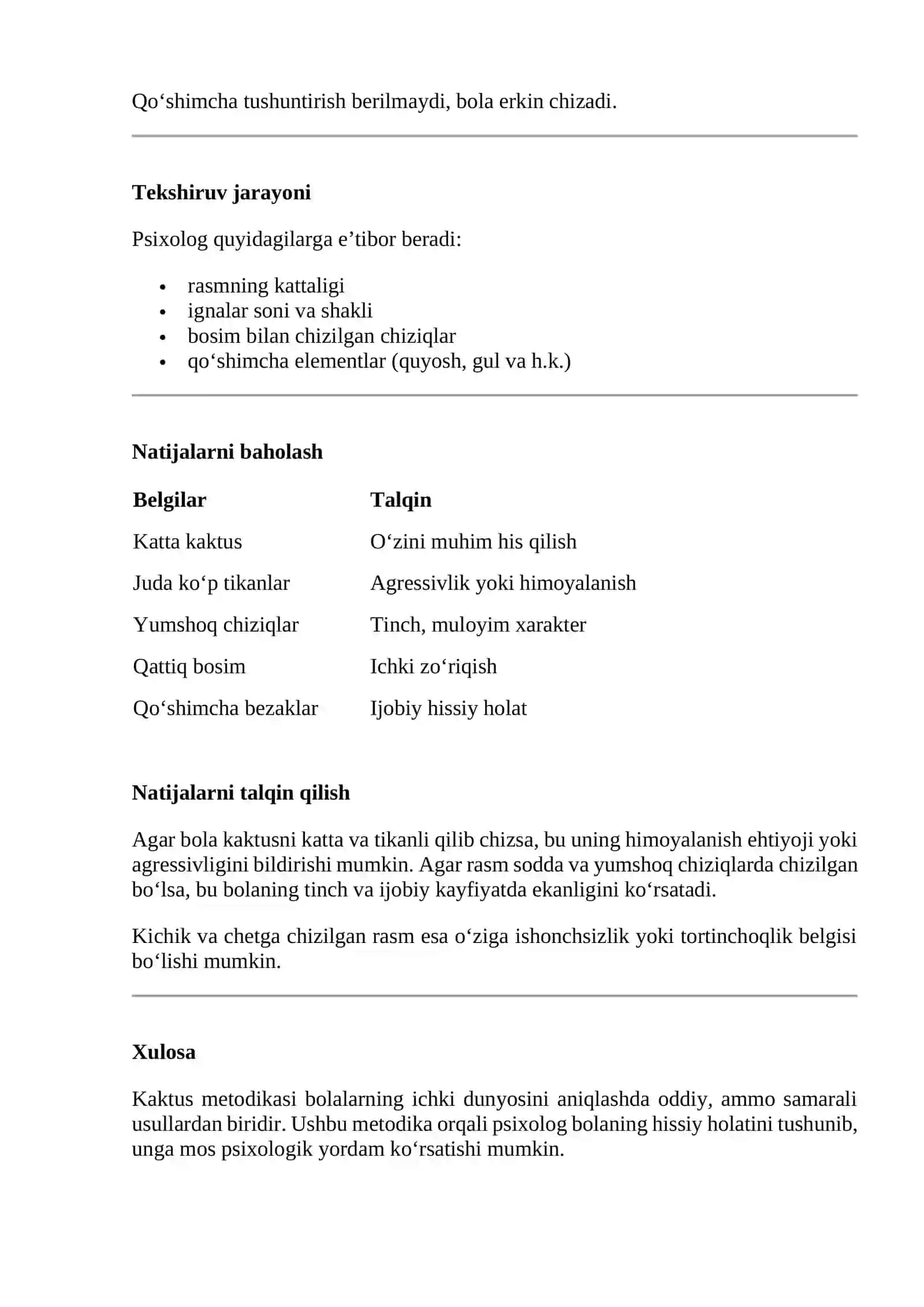 KAKTUS METODIKASI (M.A. Panfilova) 2