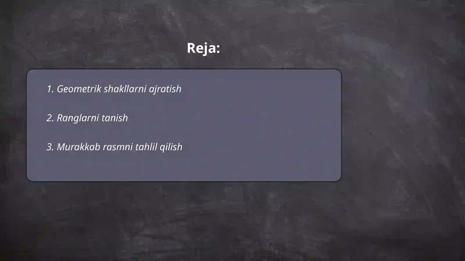 Geometrik shakllarni ajratish 2