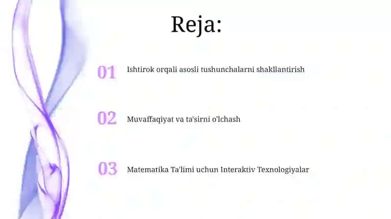 Matematika Ta'limi uchun Interaktiv Texnologiyalar 2