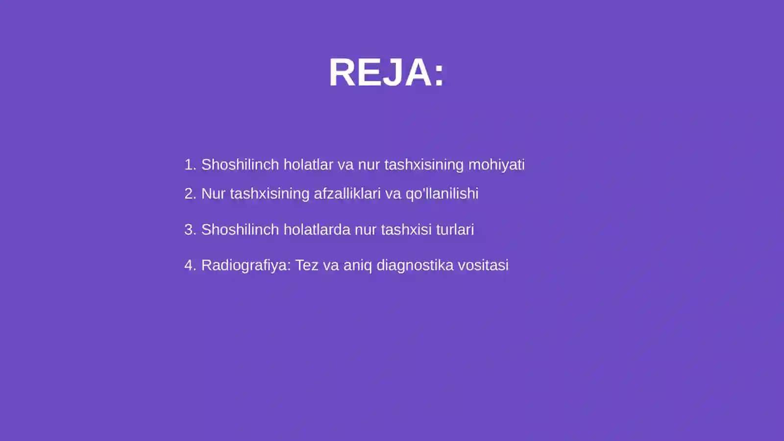 Shoshilinch holatlarda nur tashxisi 2