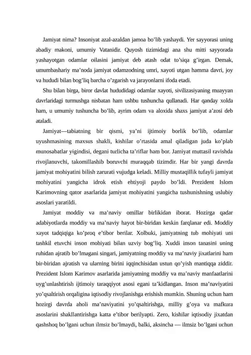 Jamiyat falsafasi. (sosiolog’iya) 2