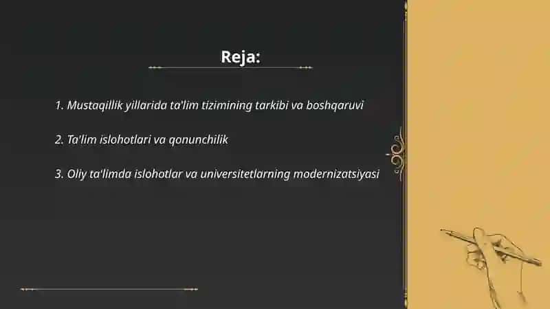 Mustaqillik yillarida ta'lim tizimi 2
