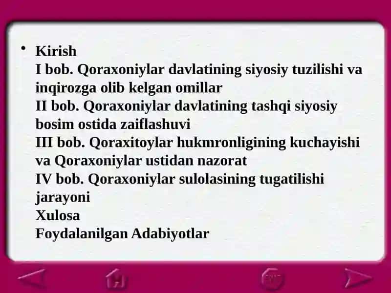 Qoraxoniylardavlati inqirozi va sulolani tug'atilishi 2