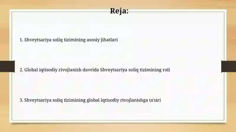 Shveysariya soliq tizimi 2