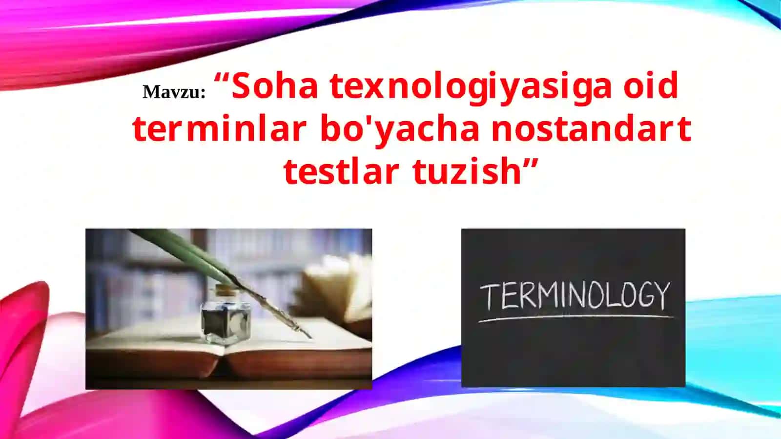 Soha texnologiyasiga oid terminlar bo'yacha nostandart testlar 2