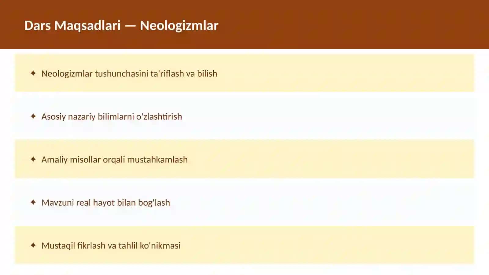 O'zbek Tili Arxaizmlar Dars ishlanma 2