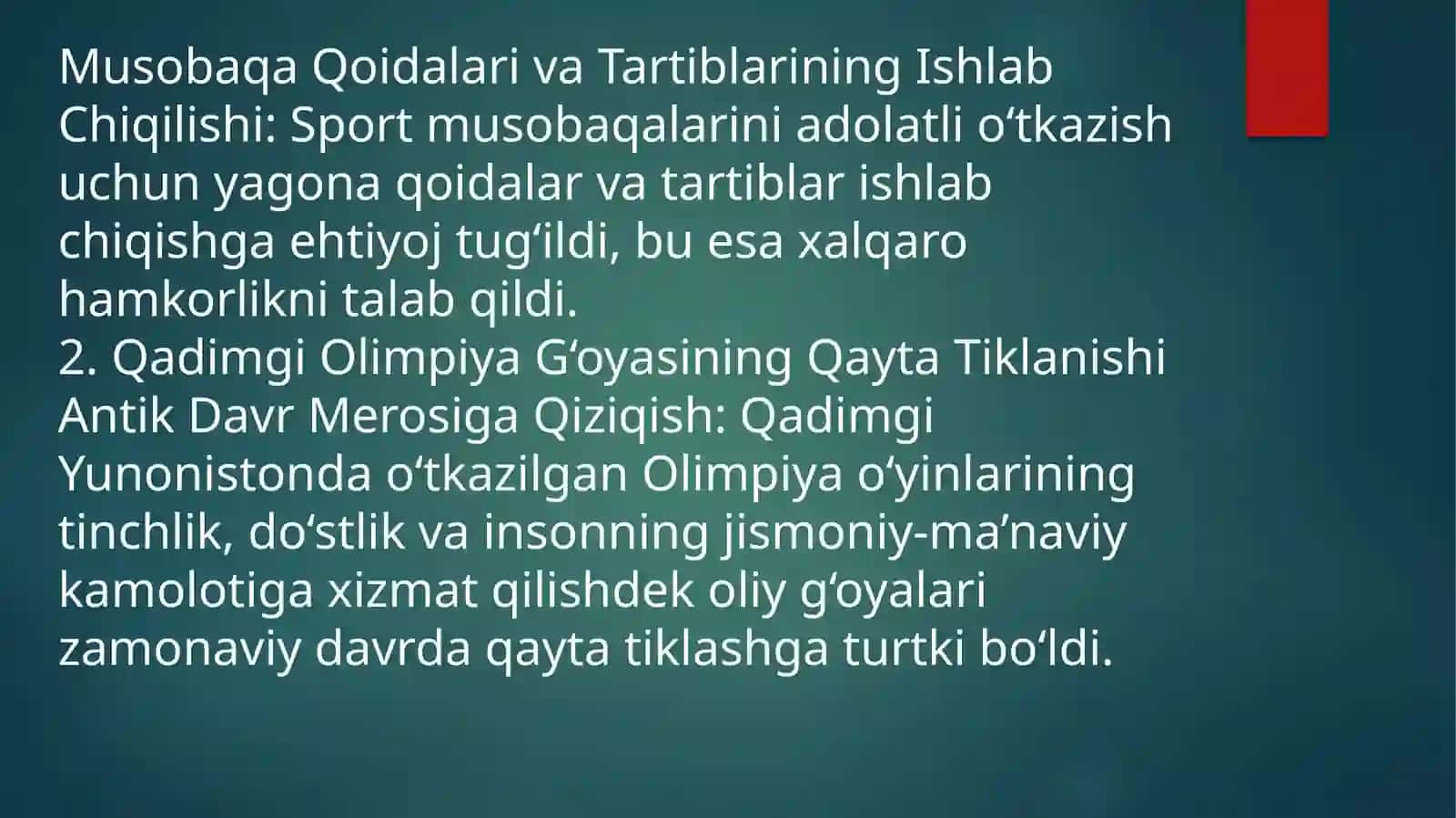 Xalqarosport va olimpiya harakati 2