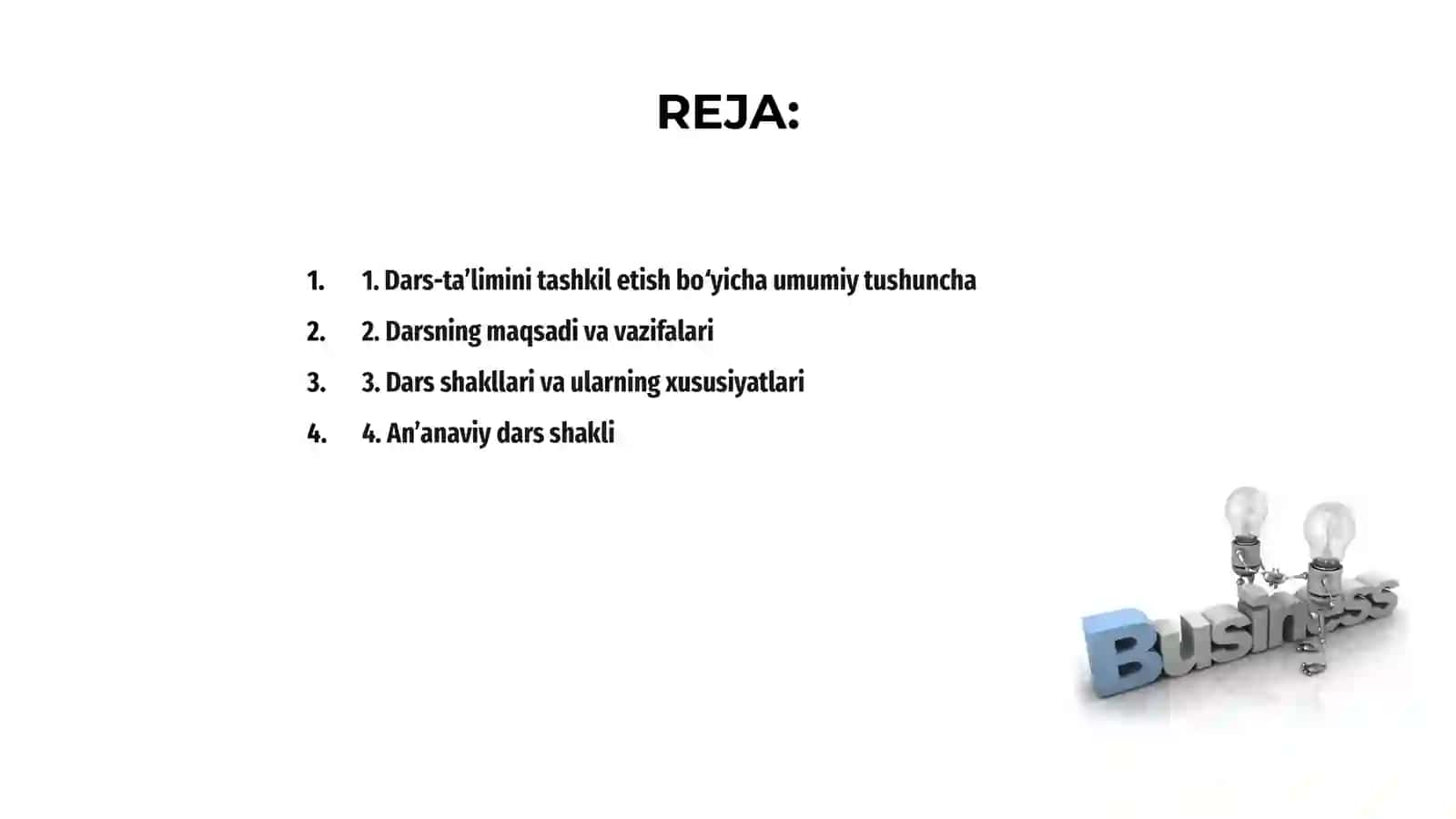 Dars-ta'limini tashkil etish va asosiy shakli 2