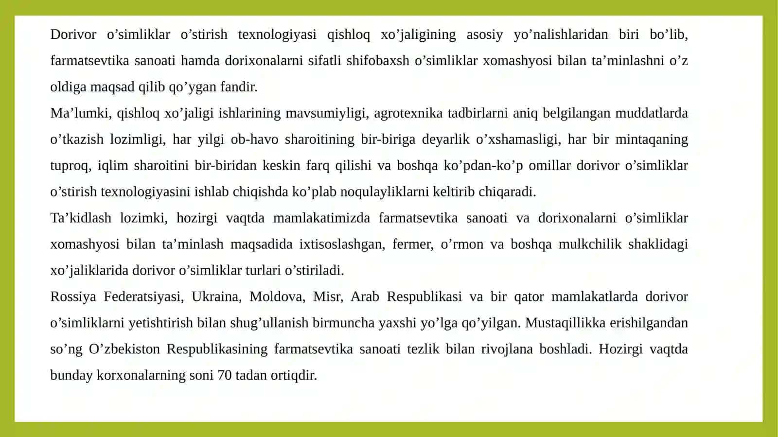 Fanning Maqsad va Vazifasi 2