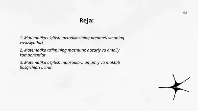 Matematika oʻqitish metodikasi 2