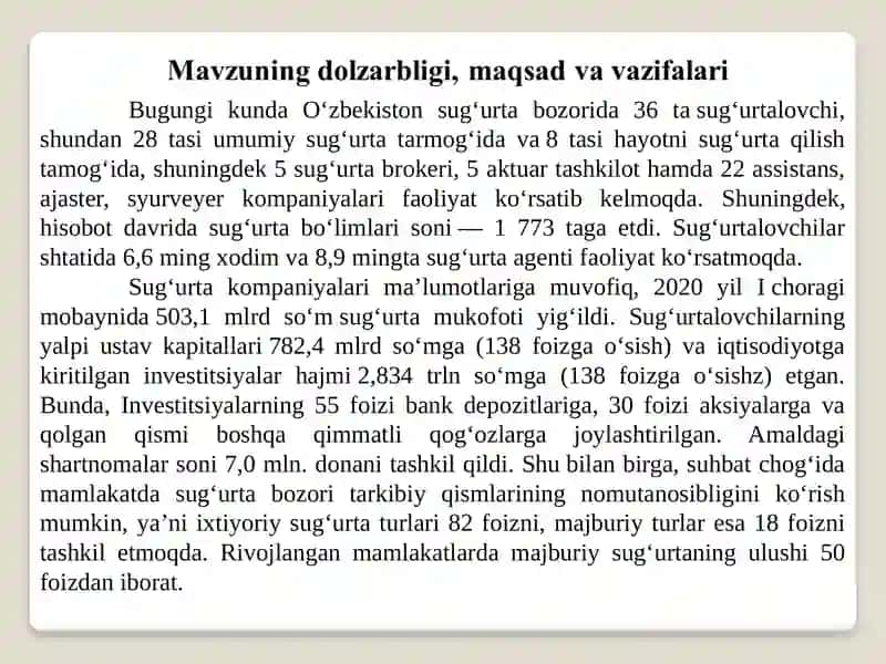 SUG‘URTA TASHKILOTIDAROMADLARI VA XARAJATLARI 2