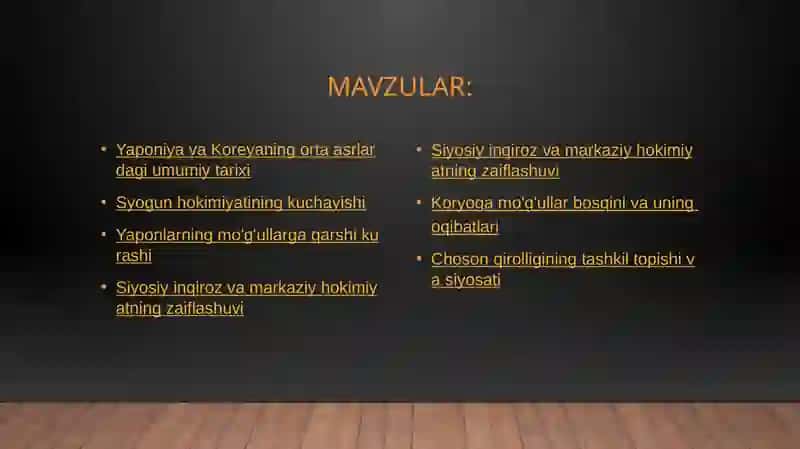 O'rta Asrlarda Yaponiya va Koreya 2