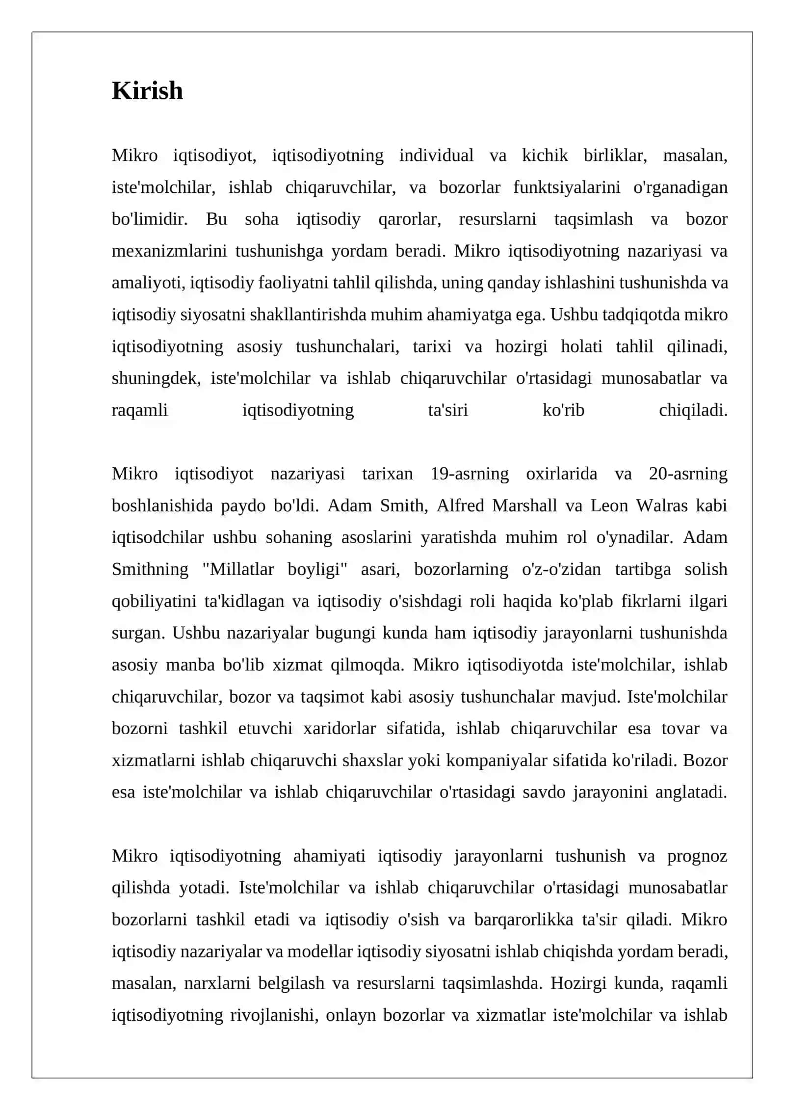 Mikro Iqtisodiyotga Kirish 2