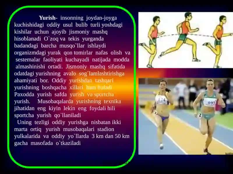 Qisqa masofaga yugurish texnikasi 2