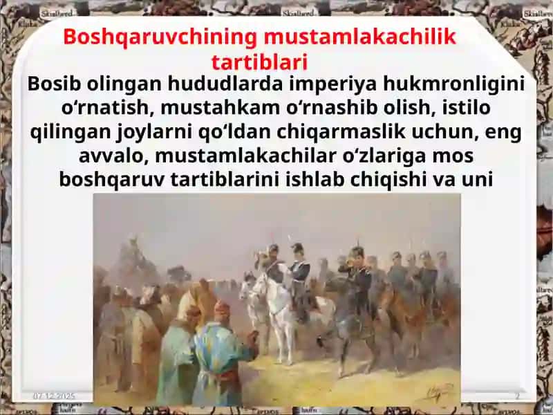 TURKISTON GENERAL GUBERNATORIDA MAMURIY BOSHQAQARUVI 2