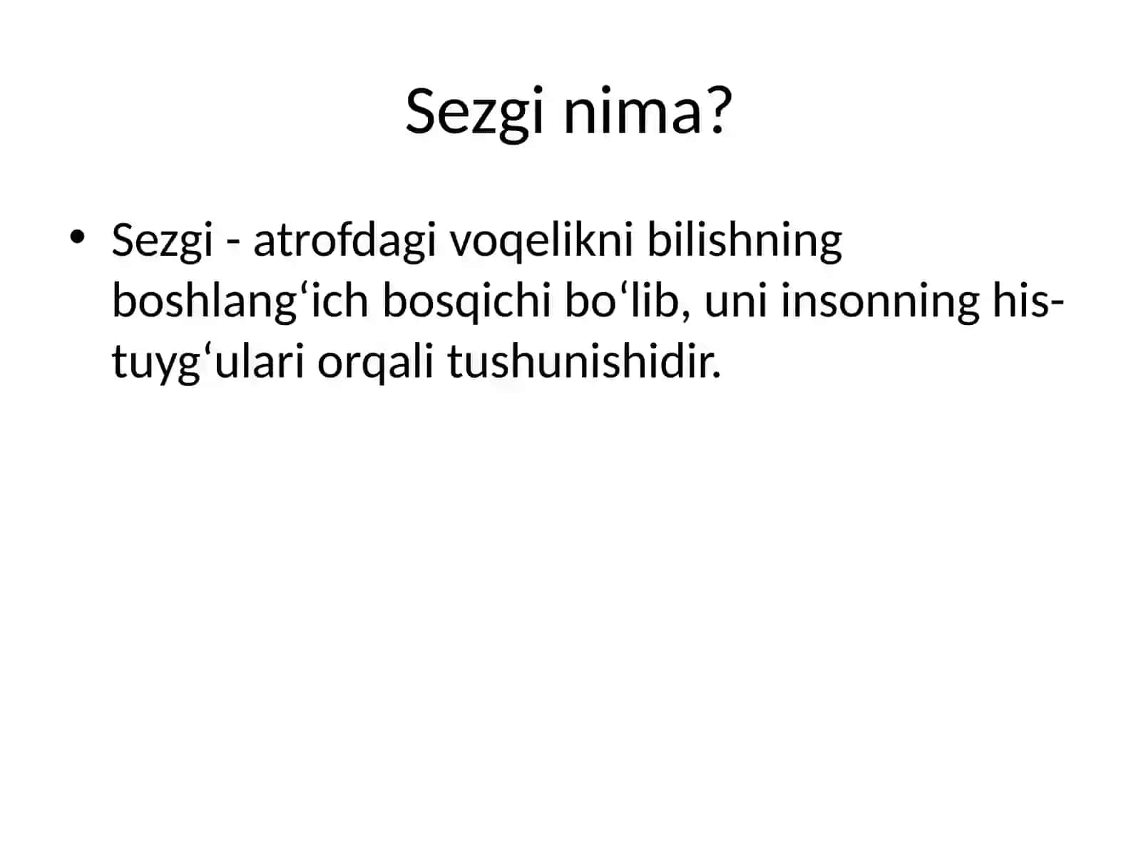 Sezgi turlari va qonuniyatlari 2