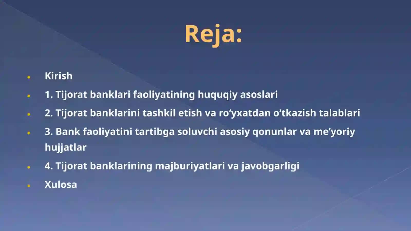Tijorat banklarini qonuniy talablari 2