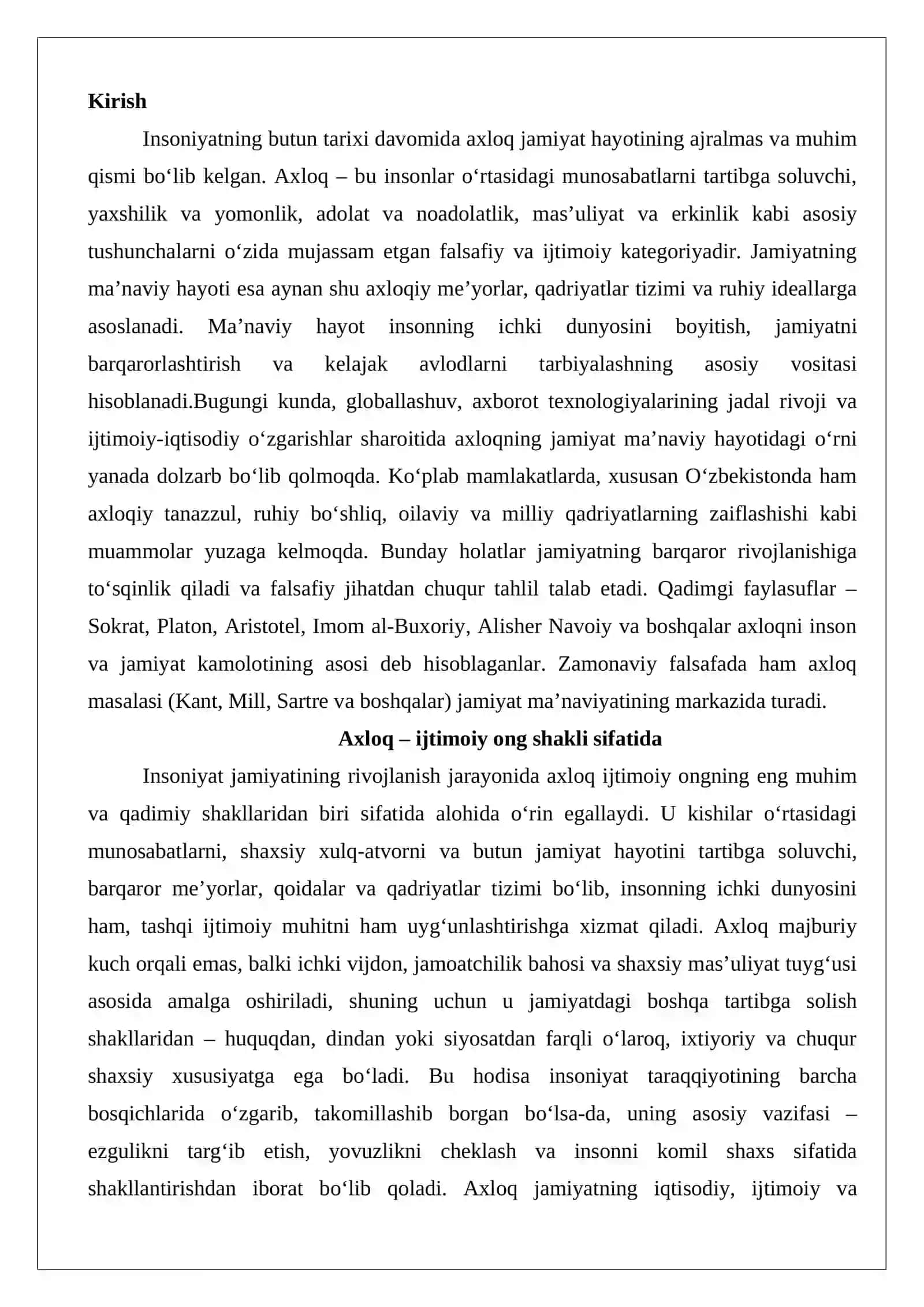 Axloqning jamiyat taraqqiyotidagi funksiyalari 2