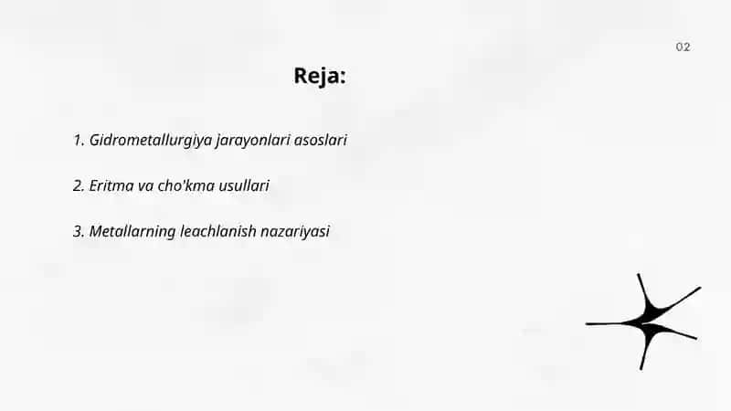 Gidrometallurgiya jarayonlari nazariyasi 2