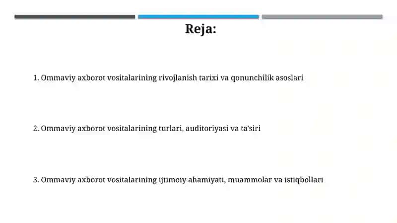 Oʻzbekiston Respublikasida ommaviy axborot vositalarining faoliyati 2