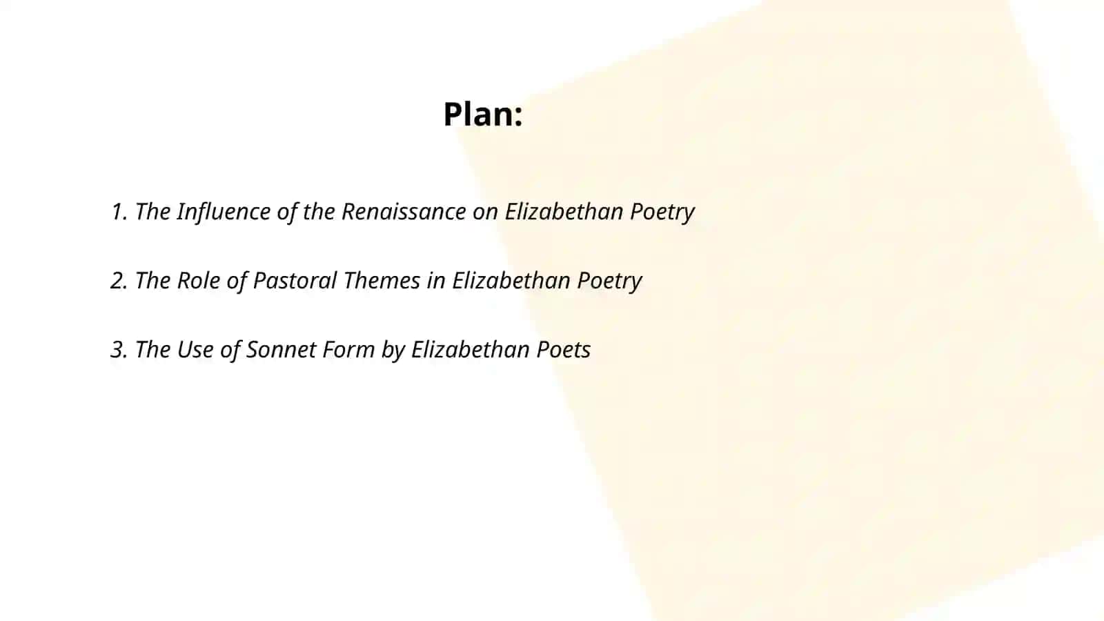 Elizabethan poetry, drama and fiction 2