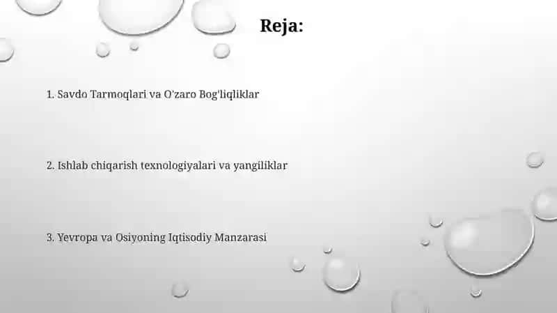 Ilk oʻrta asirlarda yevroʻpa va osyoda tavar ishlab chiqarish 2