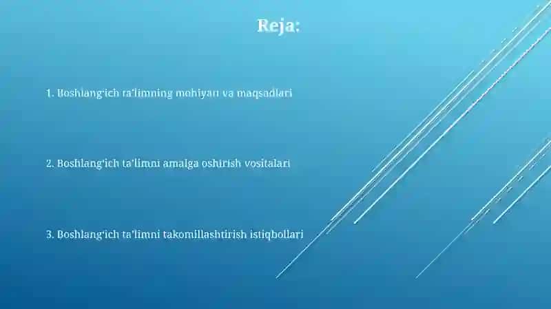 Boshlang’ich ta’lim mazmuni va mohiyati 2