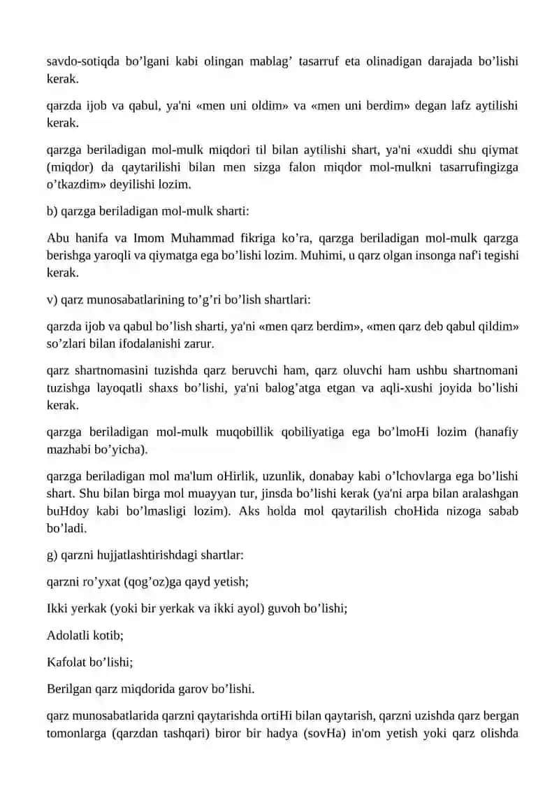 Islom iqtisodiyotida qarz masalasi 2