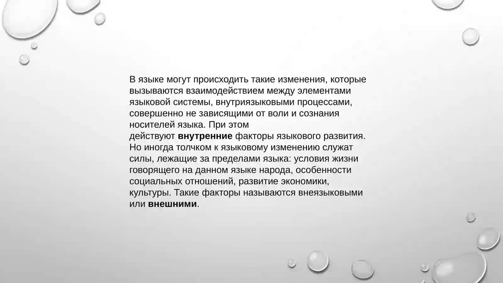 Внешние и внутренние факторы развития языка 2