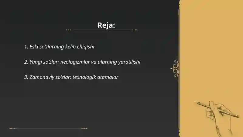 Eski, yangi, zamonaviy soʻzlar 2