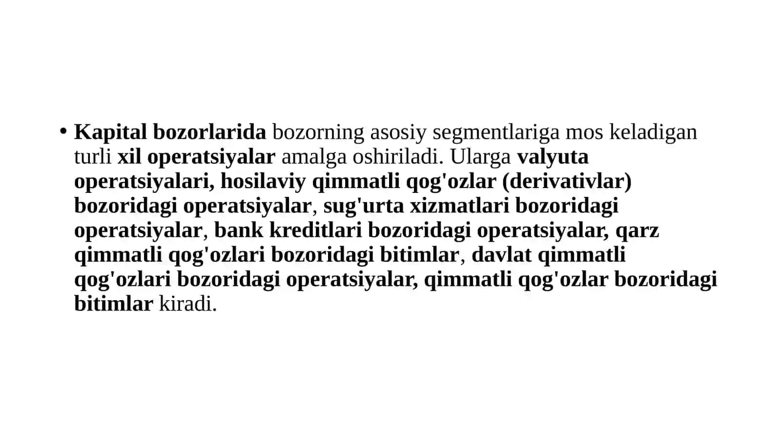 Kapital bozori 2
