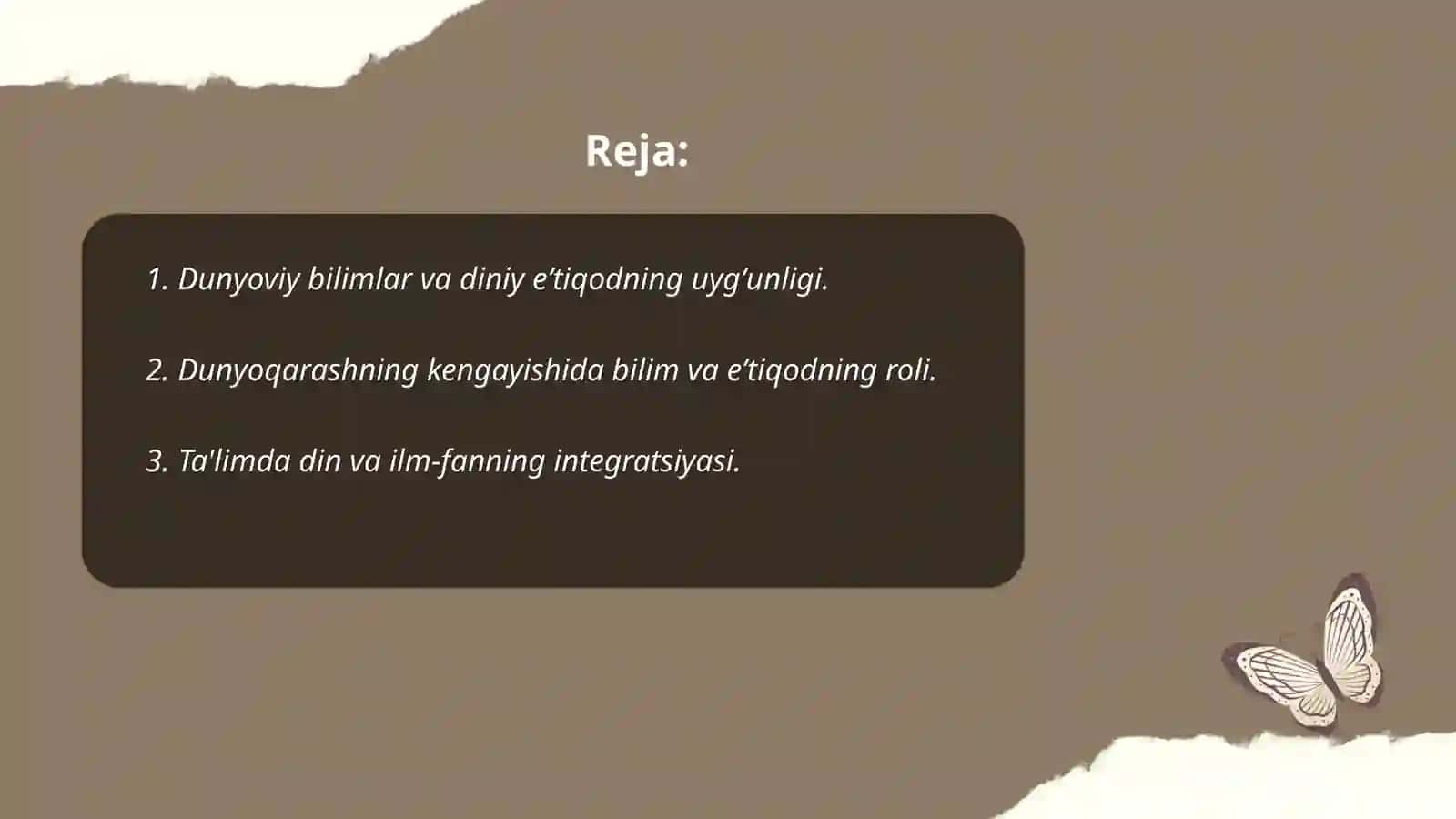 Dunyoviy bilimlar va diniy eʼtiqodning uygʻunligi 2