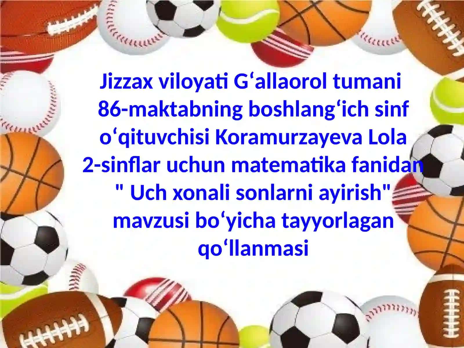 Uchxonalisonlarni ayirish 2