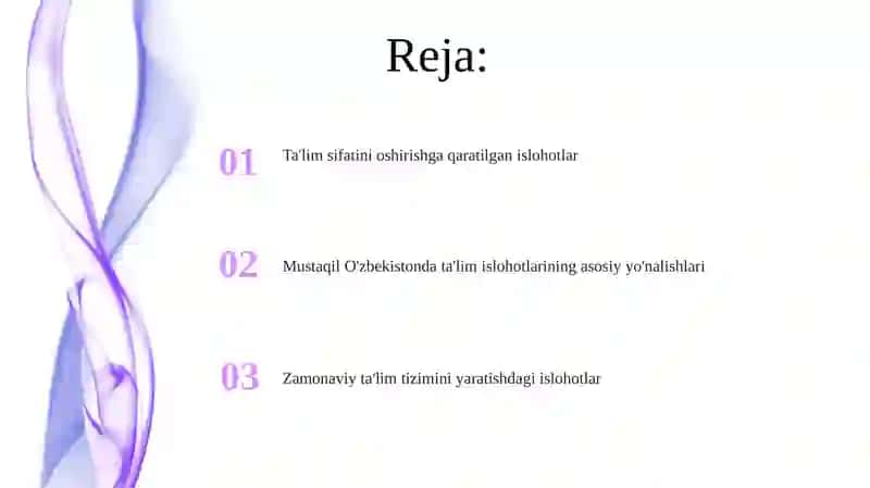 Mustaqill O'zbekistonda ta'lim islohotlari 2